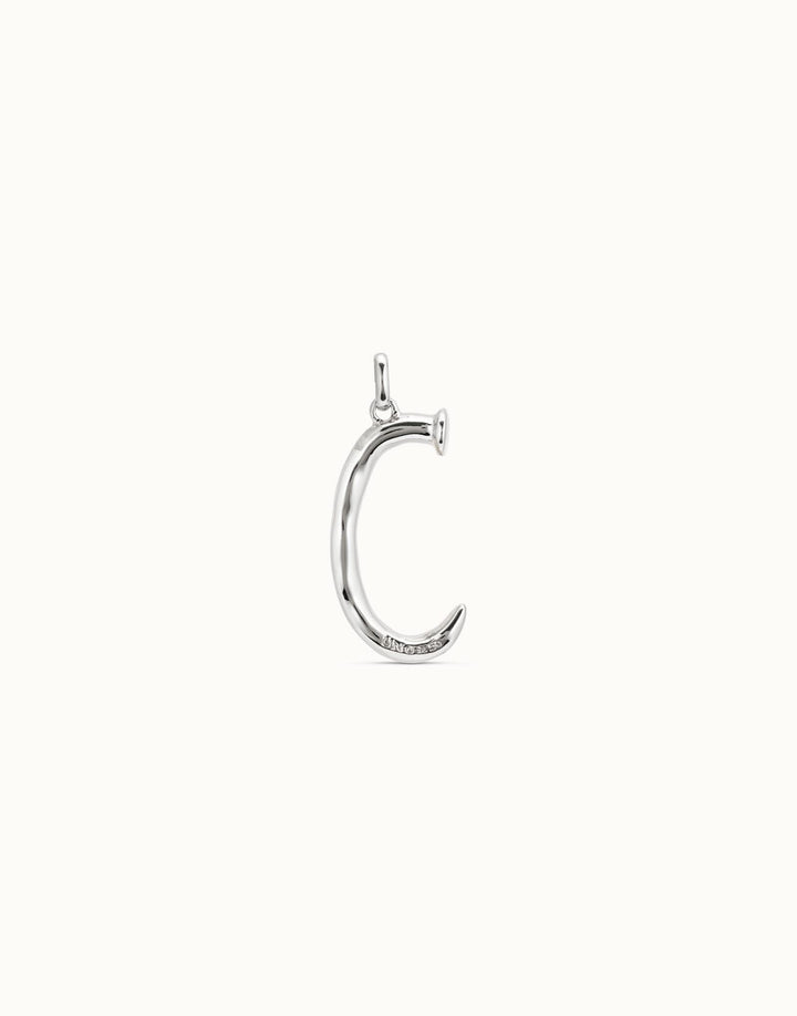 Gimme A Letter C Large Silver Metal Charm CHA0003MTL0000U