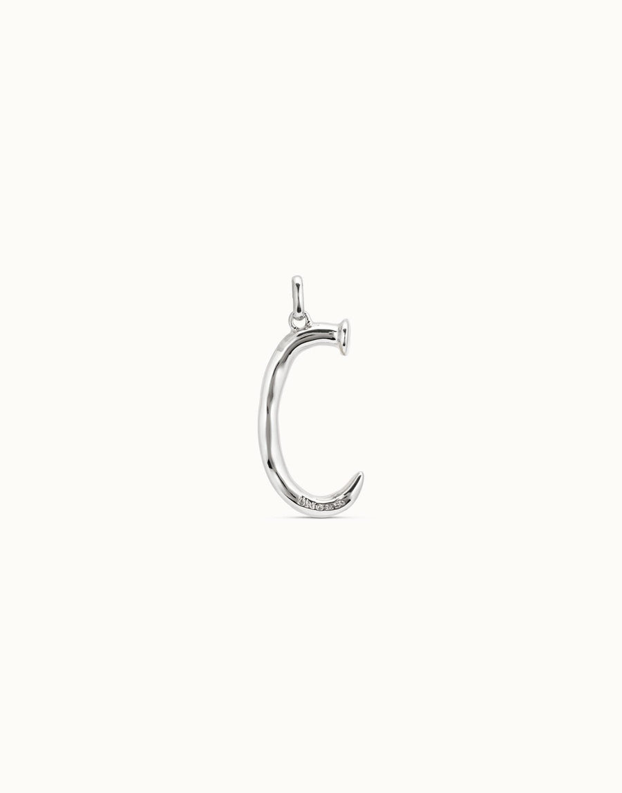 Gimme A Letter C Large Silver Metal Charm CHA0003MTL0000U