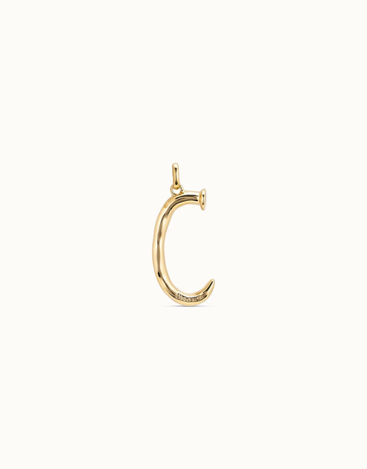 Gimme A Letter C Large Golden Metal Charm CHA0003ORO0000U