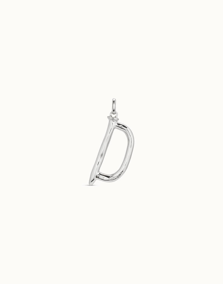 Gimme A Letter D Large Silver Metal Charm CHA0004MTL0000U