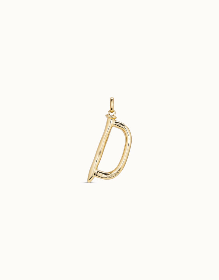 Gimme A Letter D Large Golden Metal Charm CHA0004ORO0000U