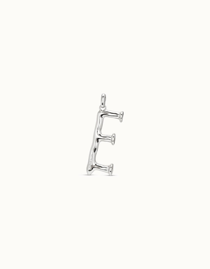 Gimme A Letter E Large Silver Metal Charm CHA0005MTL0000U