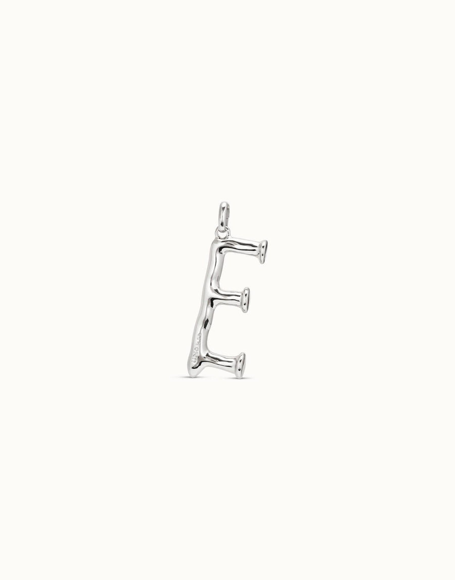 Gimme A Letter E Large Silver Metal Charm CHA0005MTL0000U