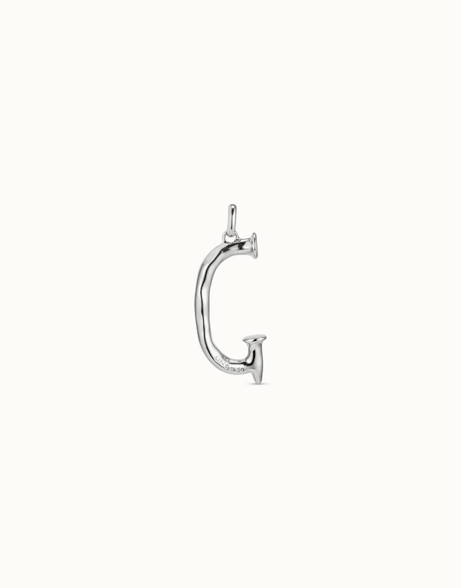 Gimme A Letter G Large Silver Metal Charm CHA0007MTL0000U