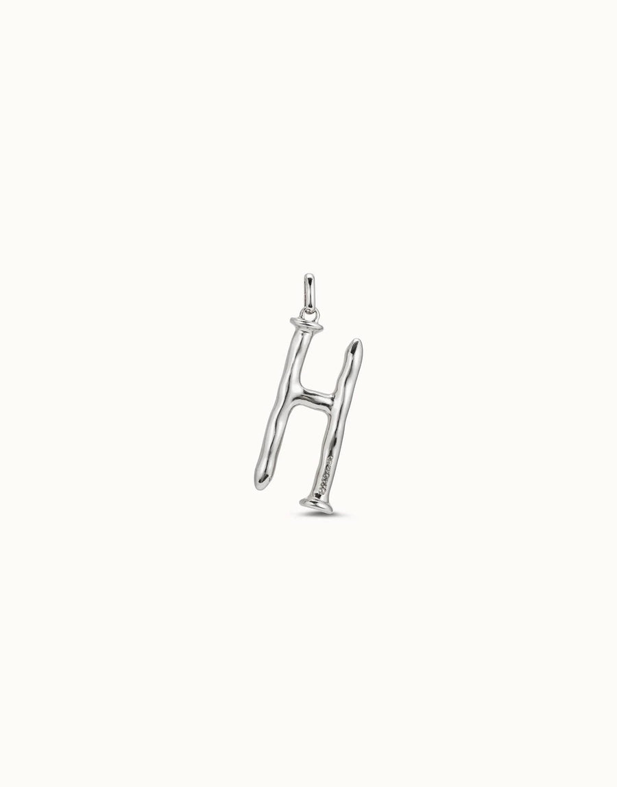 Gimme A Letter H Large Silver Metal Charm CHA0008MTL0000U