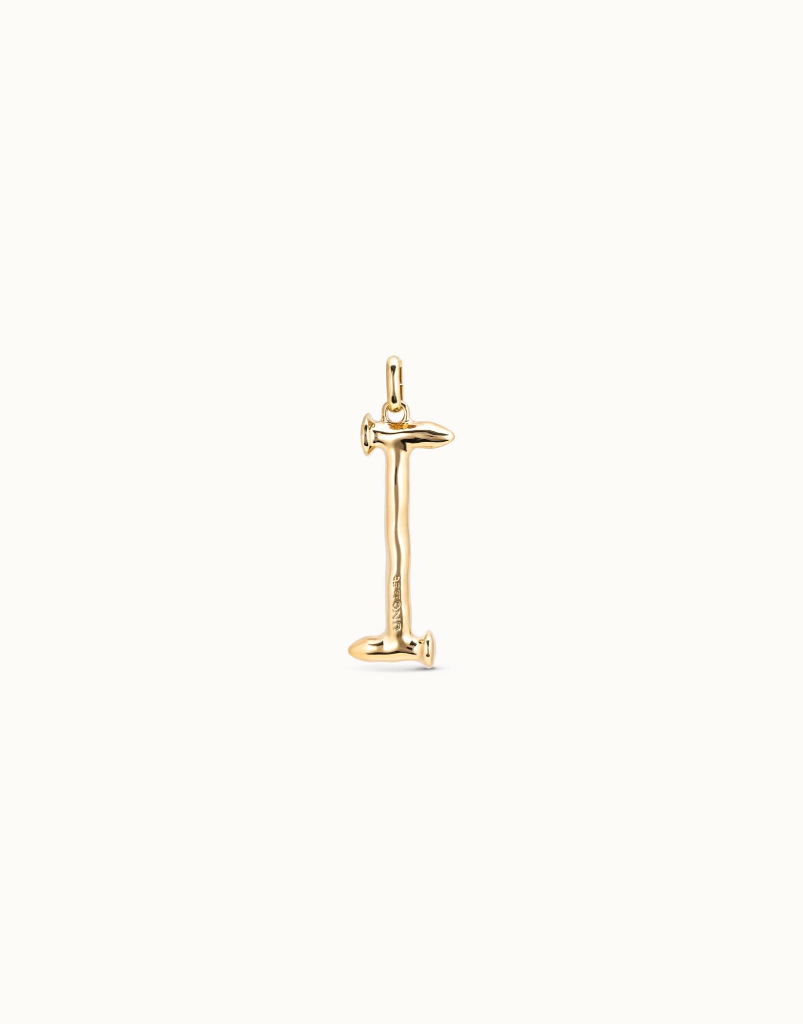 Gimme A Letter I Large Golden Metal Charm CHA0009ORO0000U