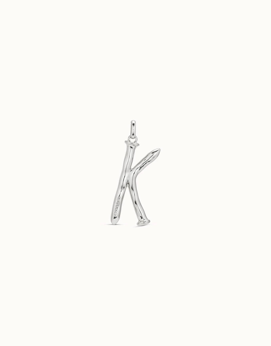 Gimme A Letter K Large Silver Metal Charm CHA0011MTL0000U