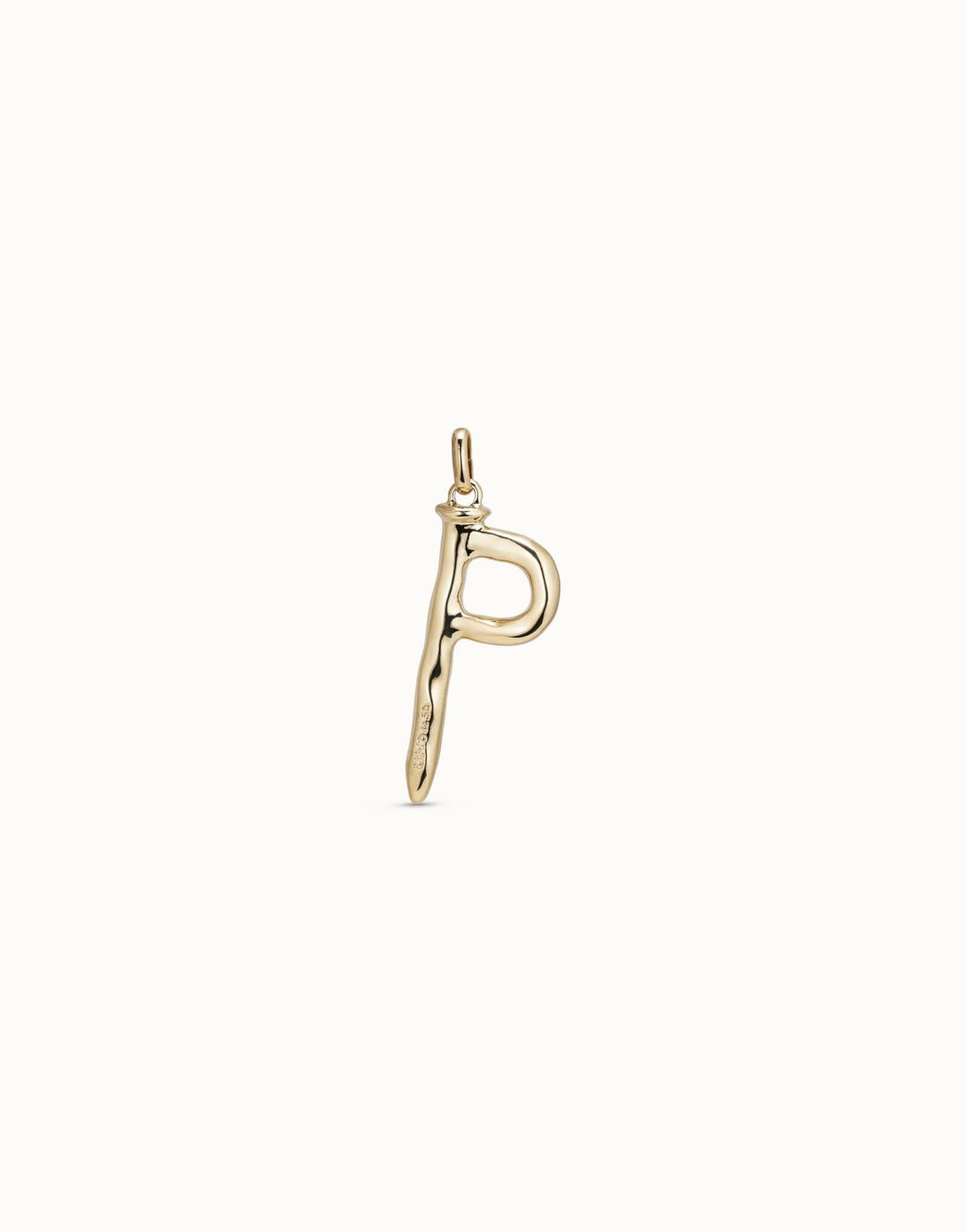 Gimme A letter P Large Golden Metal Charm CHA0016ORO0000U
