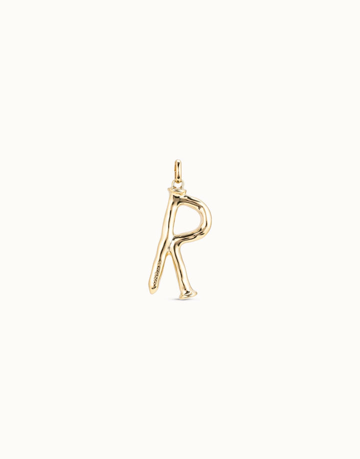 Gimme A Letter R Large Golden Metal Charm CHA0018ORO0000U