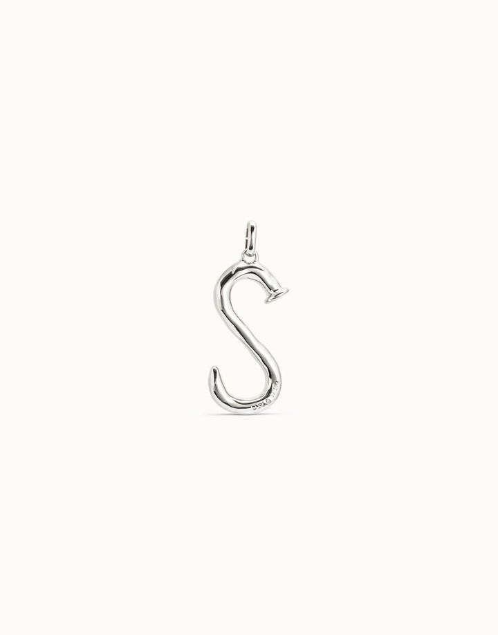 Gimme A Letter S Large Silver Metal Charm CHA0019MTL0000U