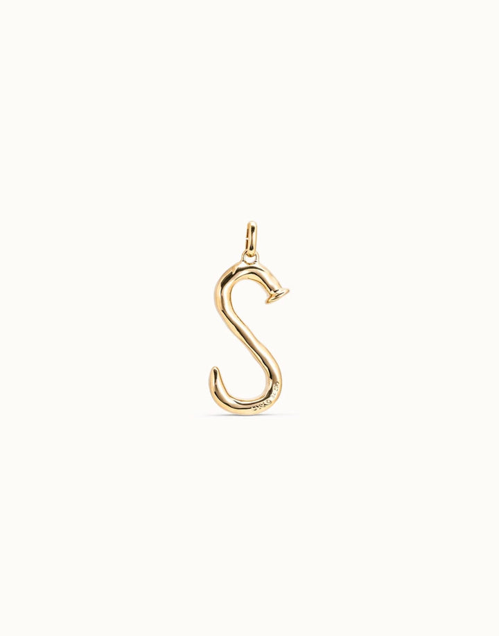 Gimme A Letter S Large Golden Metal Charm CHA0019ORO0000U