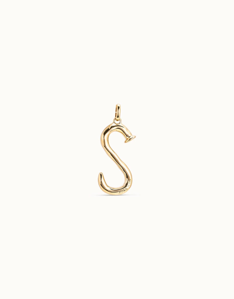 Gimme A Letter S Large Golden Metal Charm CHA0019ORO0000U