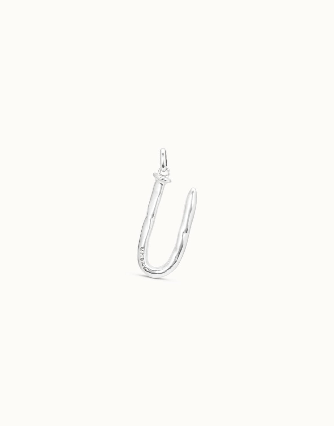 Gimme A Letter U Large Silver Metal Charm CHA0021MTL0000U