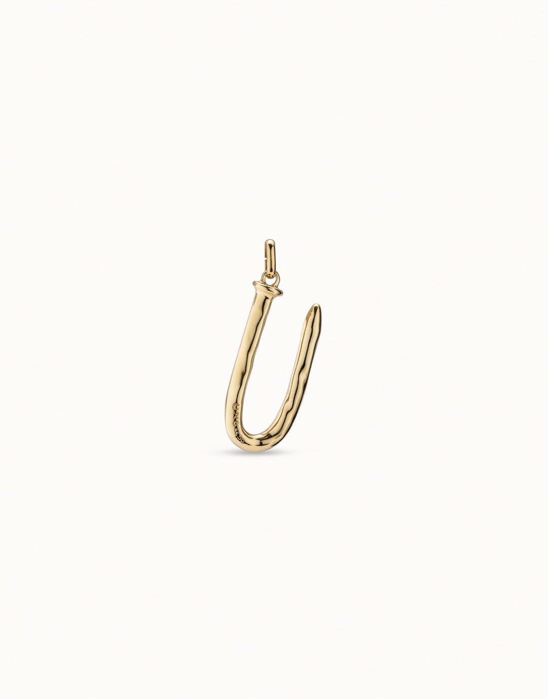 Gimme A Letter U Large Golden Metal Charm CHA0021ORO0000U