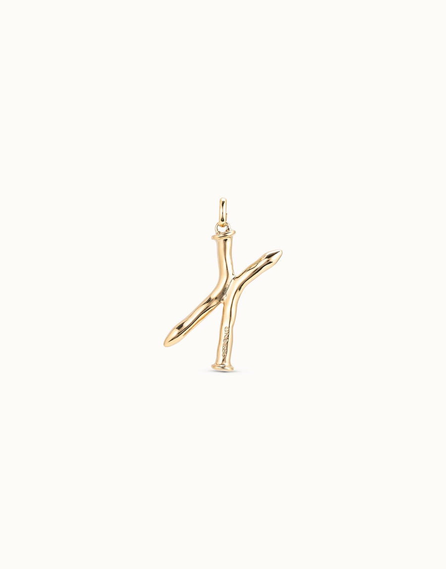Gimme A Letter X Large Golden Metal Charm CHA0024ORO0000U