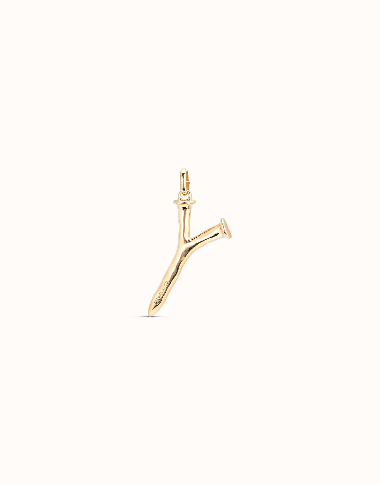 Gimme A Letter Y Large Golden Metal Charm CHA0025ORO0000U