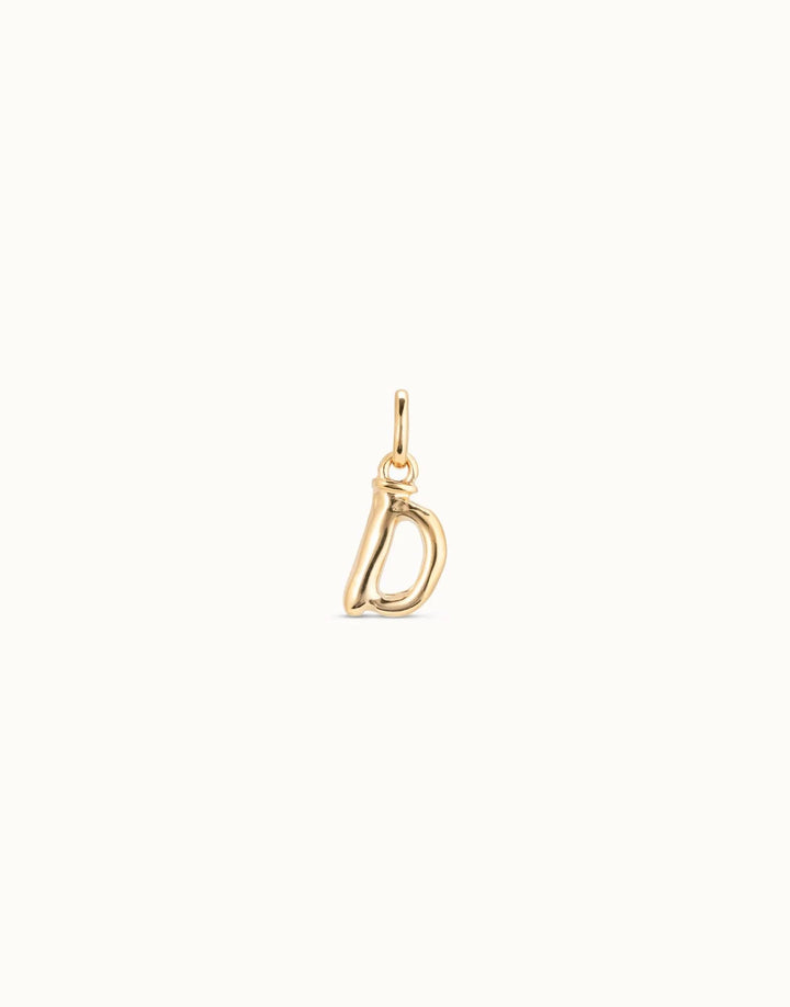 Gimme Me A Letter D Golden Metal Charm CHA0030ORO0000U