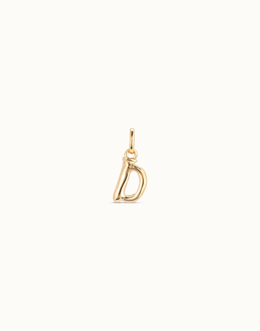 Gimme Me A Letter D Golden Metal Charm CHA0030ORO0000U