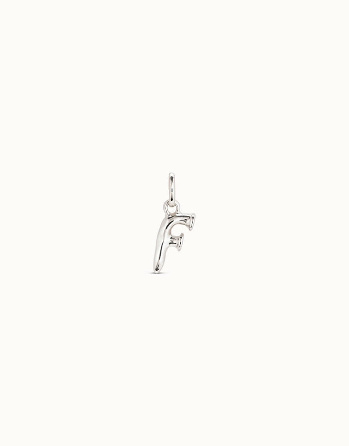 Gimme Me A Letter F Silver Metal Charm CHA0032MTL0000U