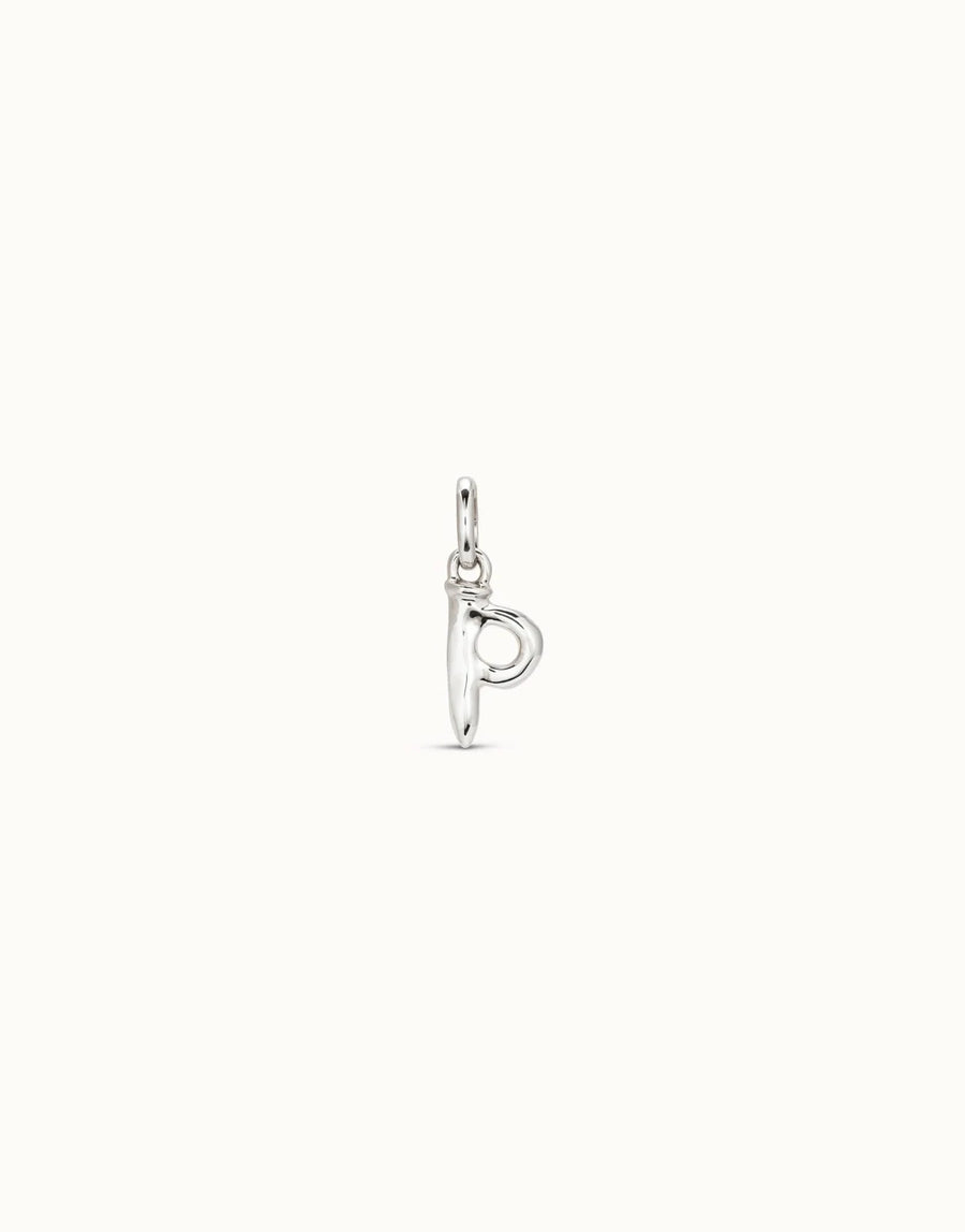 Gimme A Letter P Silver Metal Charm CHA0042MTL0000U