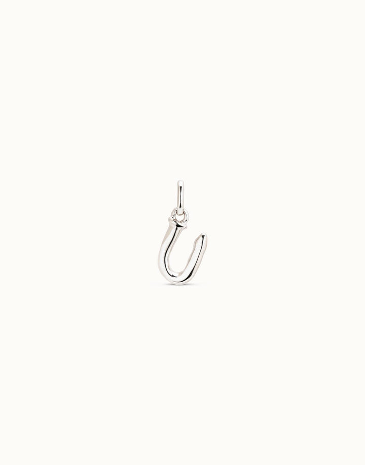 Gimme A Letter U Silver Metal Charm CHA0047MTL0000U