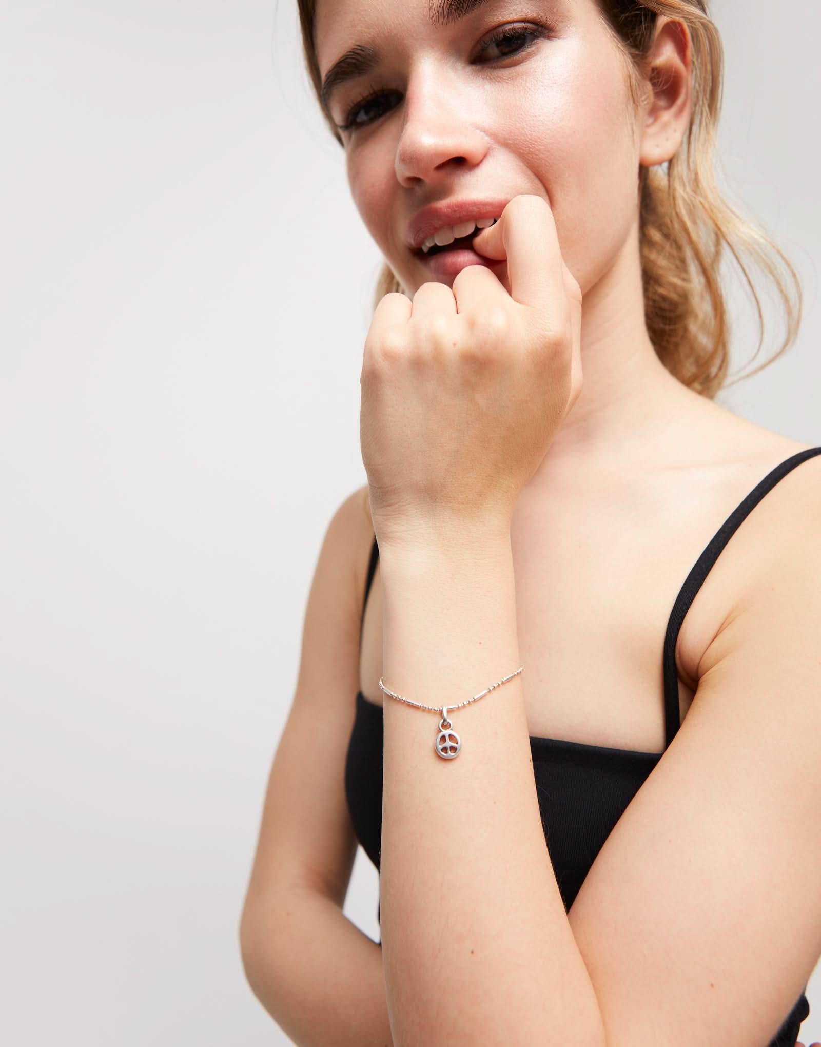 Sterling Silver Plated Hazte Silver Peace Charm CHA0254MTL0000U