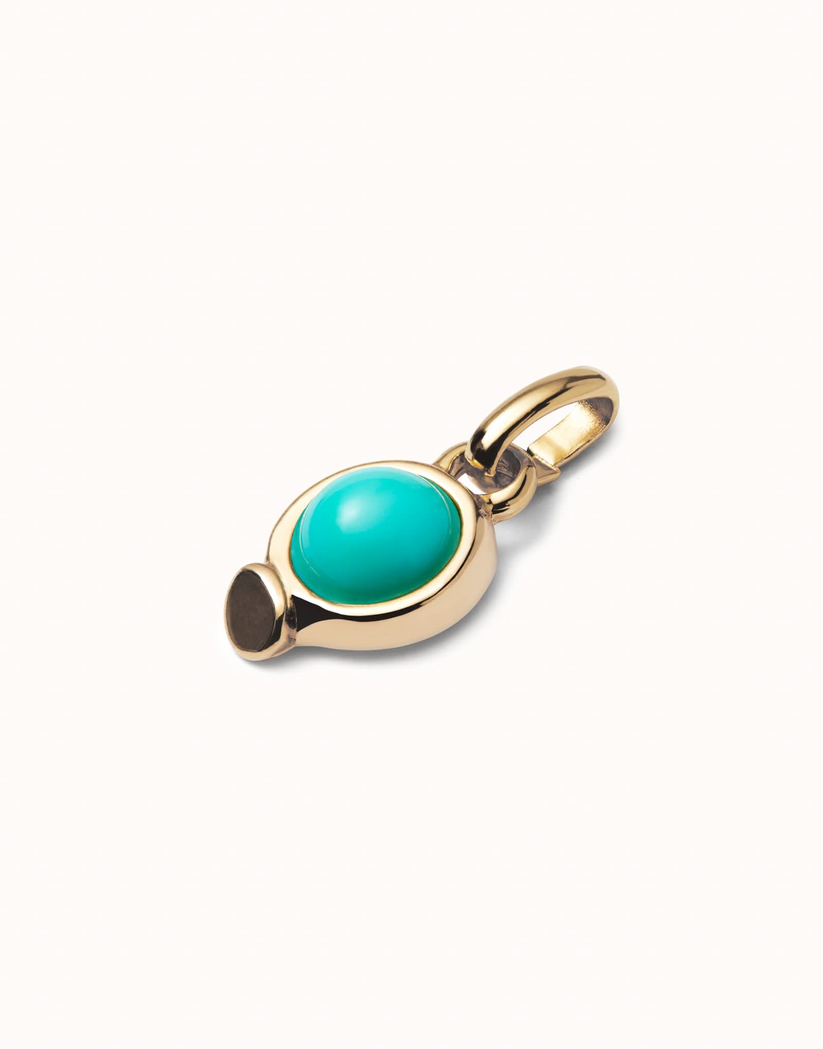 18k Gold Plated Hazte Turquoise Stone Charm CHA0267TQSORO0U