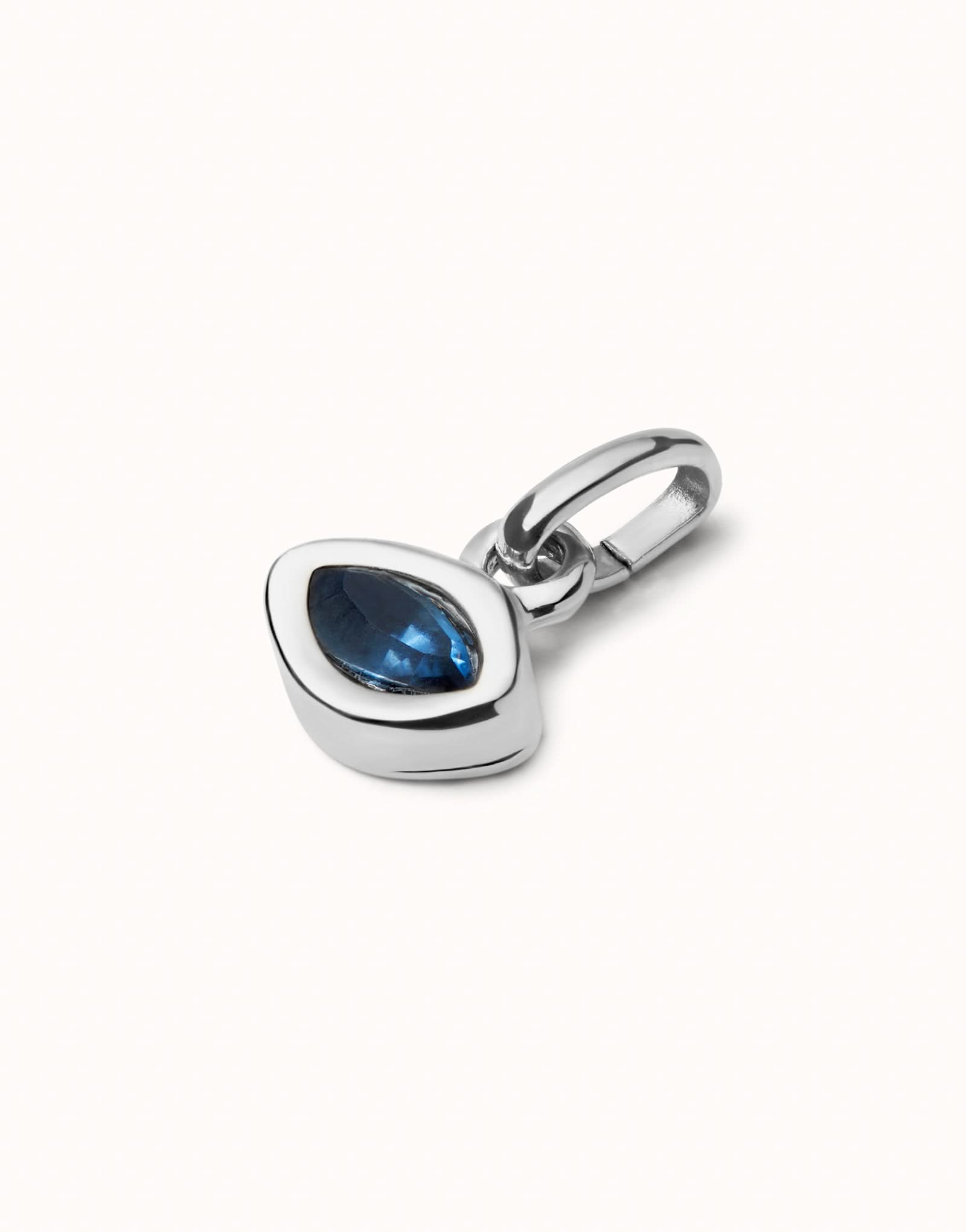 Sterling Silver Plated Hazte Blue Crystal Charm CHA0270AZUMTL0U