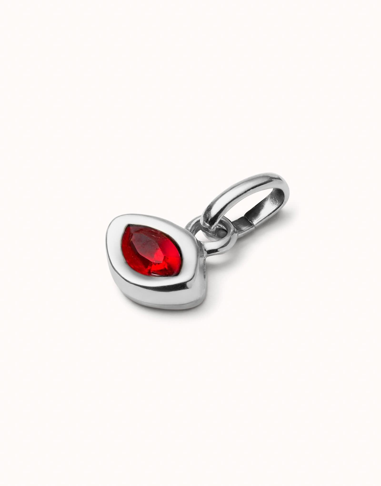 Sterling Silver Plated Hazte Red Crystal Charm CHA0270ROJMTL0U