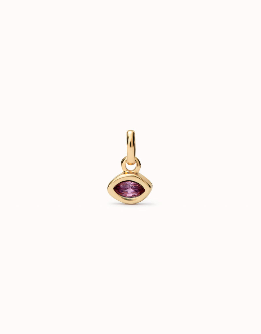 18k Gold Plated Hazte Pink Crystal Charm CHA0270RSAORO0U