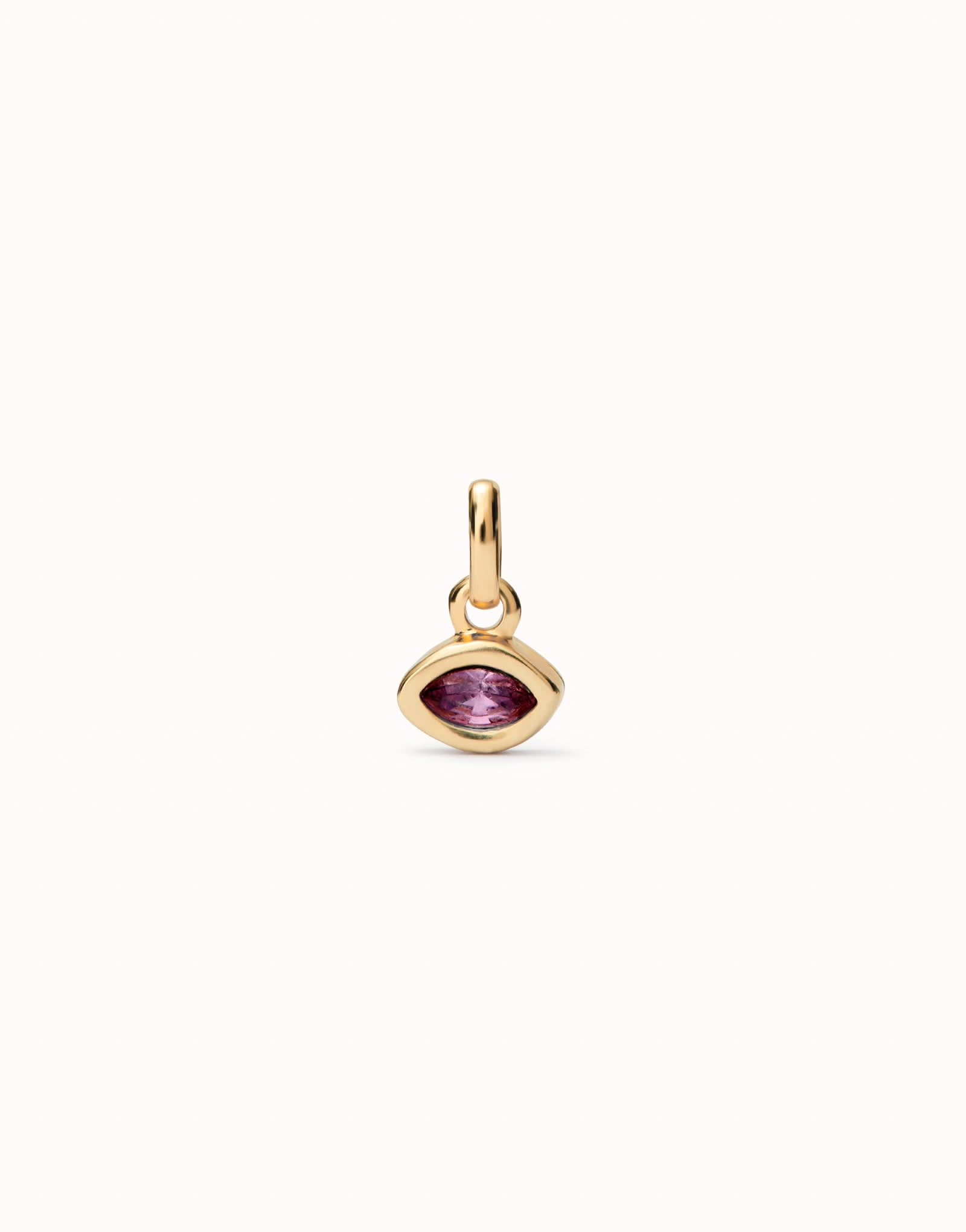 18k Gold Plated Hazte Pink Crystal Charm CHA0270RSAORO0U