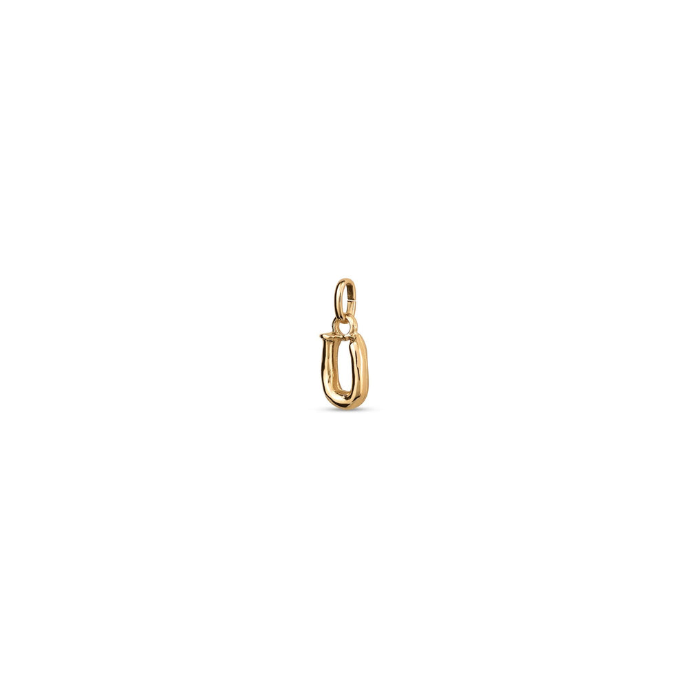 18k Gold Plated Hazte Gold Letter U Charm CHA0293ORO0000U