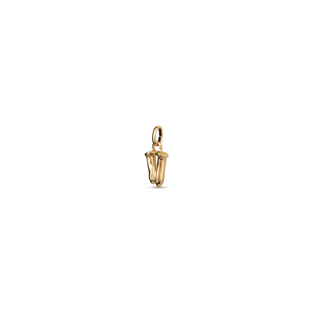 18k Gold Plated Hazte Gold Letter V Charm CHA0294ORO0000U