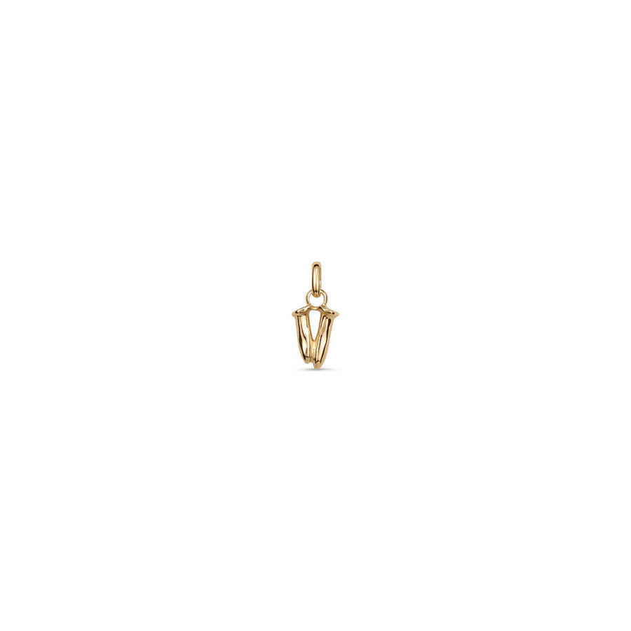 18k Gold Plated Hazte Gold Letter V Charm CHA0294ORO0000U