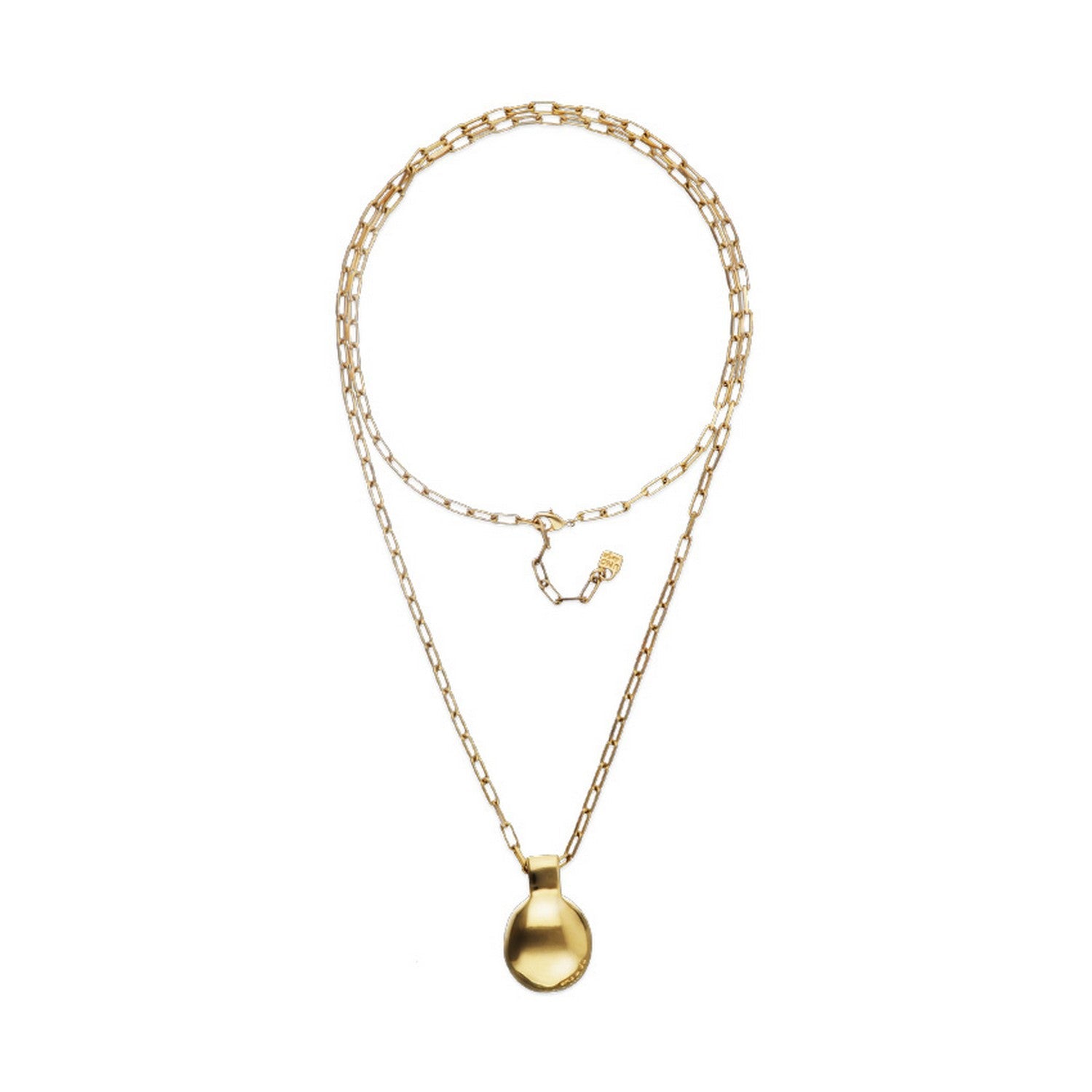 18K Gold Plated Metal Alloy Long Big Ball Necklace COL2050ORO000