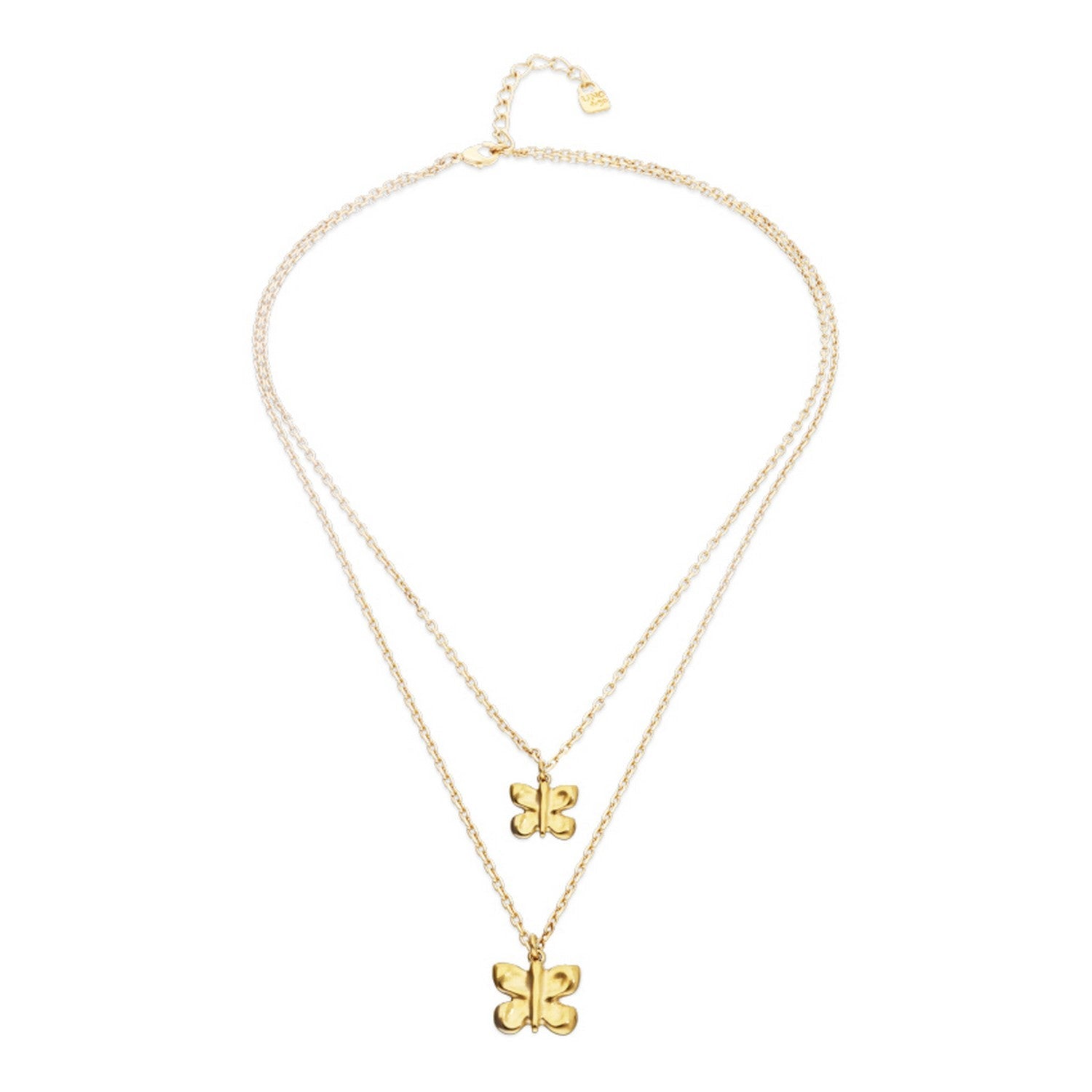 18K Gold Metal Alloy A Big Butterfly Necklace COL2057ORO000