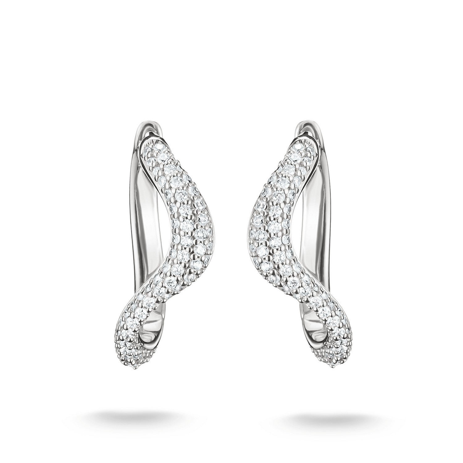 Thomas Sabo Sterling Silver Fluid Elegance Hoop Earring CR765-051-14