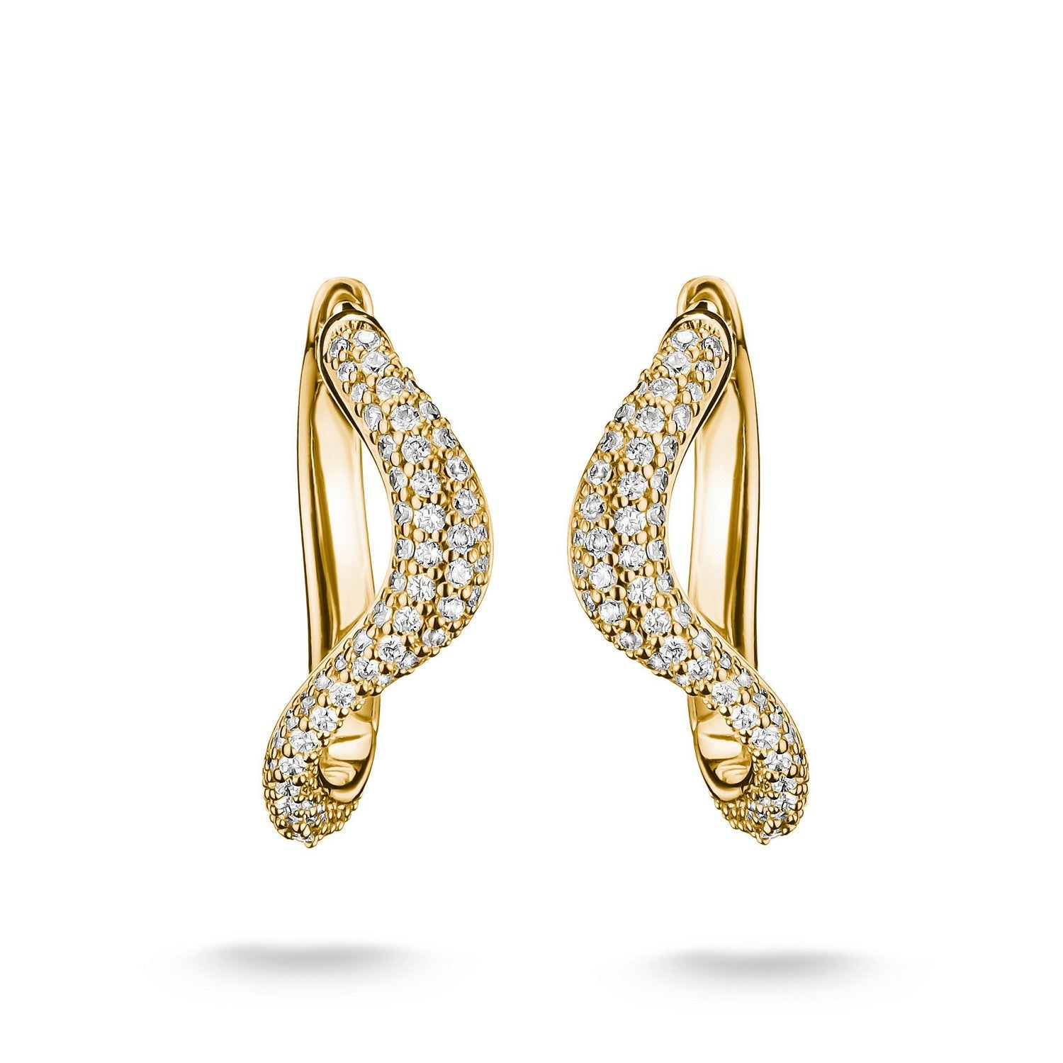 Thomas Sabo 18k Gold Plated Fluid Elegance Hoop Earring CR765-M01-14
