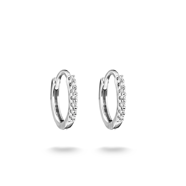 Thomas Sabo Sterling Silver Classic Zirconia Hoop Earrings CR780-051-14