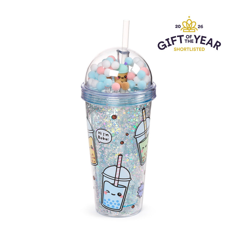 Foodiemals Bubble Tea Double Walled Cup & Straw with Charms CUP83