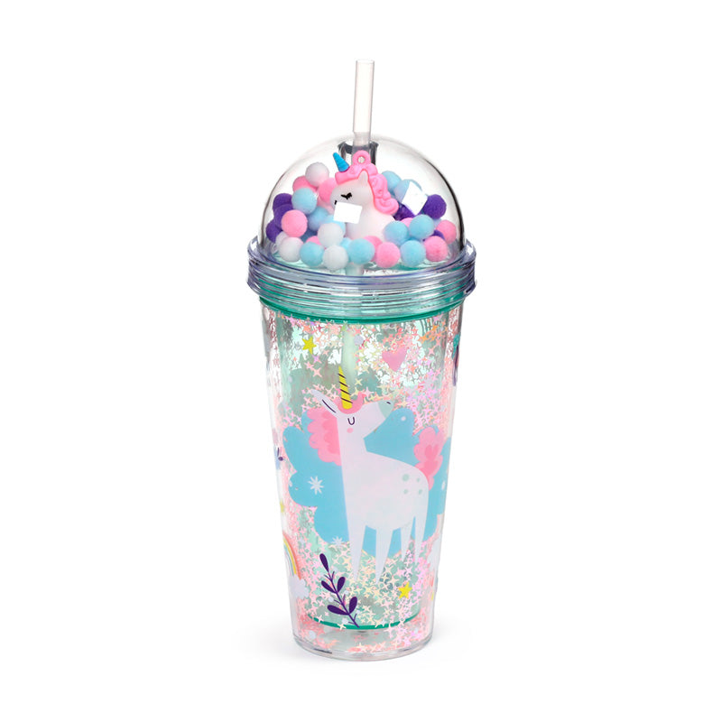 Unicorn Magic Double Walled Cup & Straw with Charms CUP84