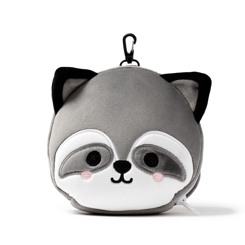 Relaxeazzz Raccoon Plush Travel Pillow & Eye Mask CUSH228