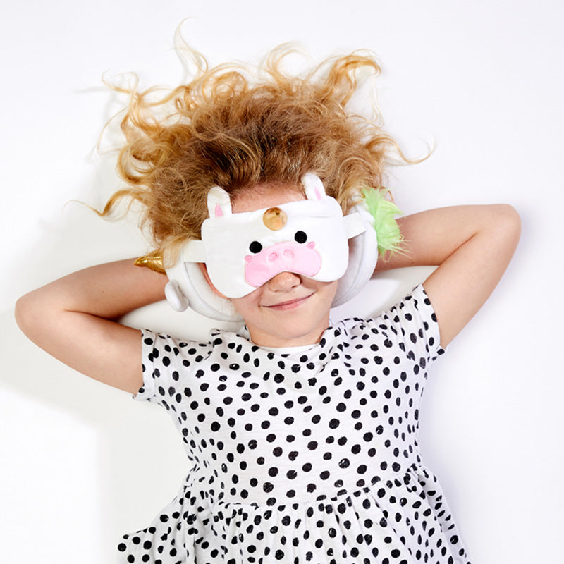 Relaxeazzz Unicorn Plush Travel Pillow & Eye Mask CUSH258