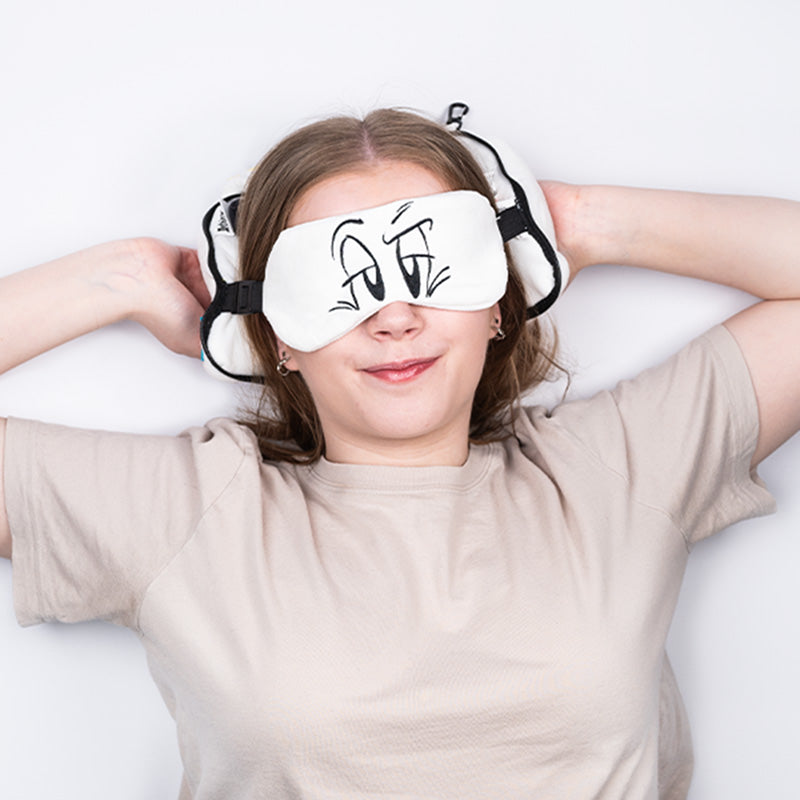 Relaxeazzz Idefix (Dogmatix) Asterix Shaped Plush Travel Pillow & Eye Mask CUSH343