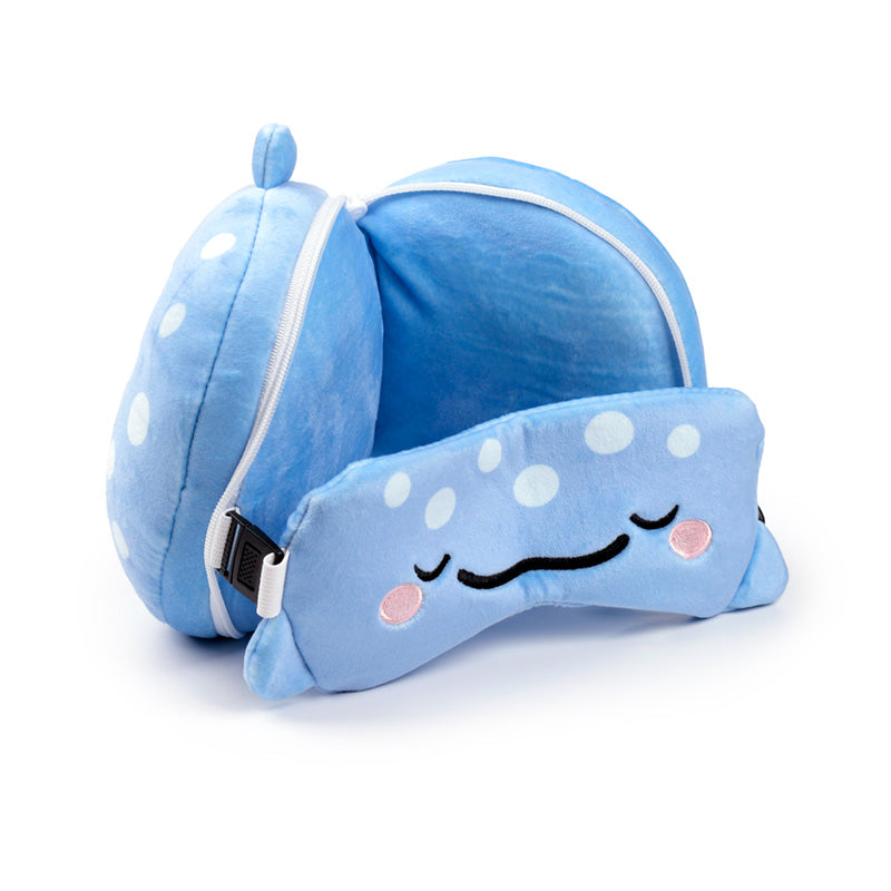 Relaxeazzz Adoramals Aoi the Whale Shark Plush Travel Pillow & Eye Mask CUSH348