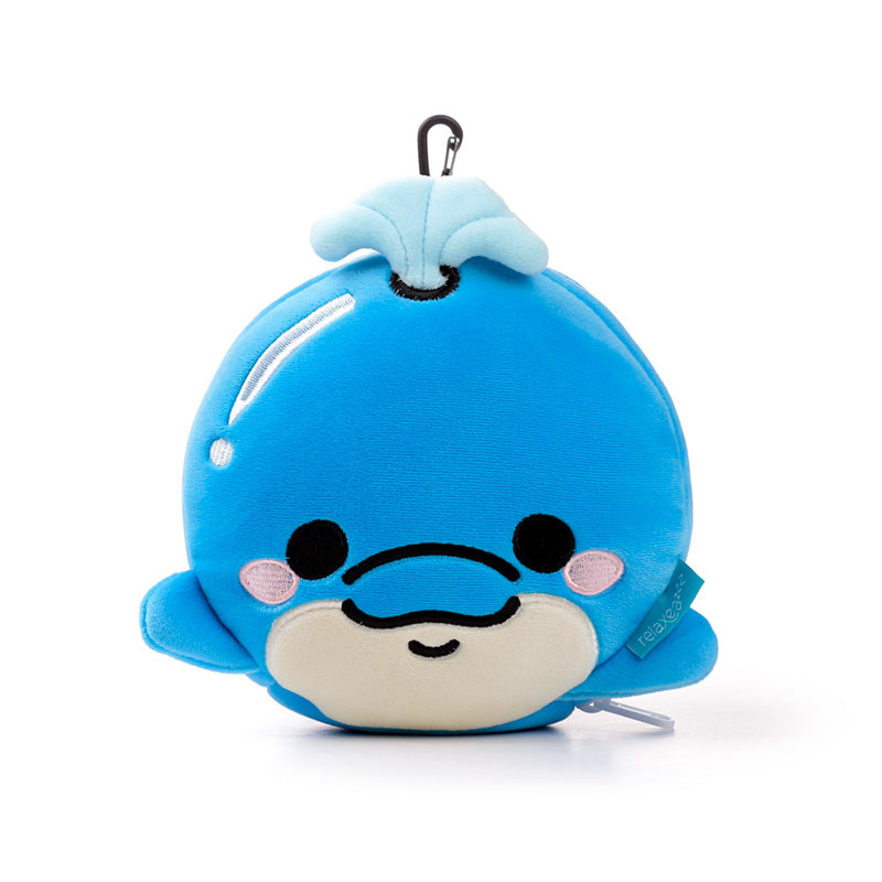Relaxeazzz Adoramals Blu the Dolphin Plush Travel Pillow & Eye Mask CUSH350