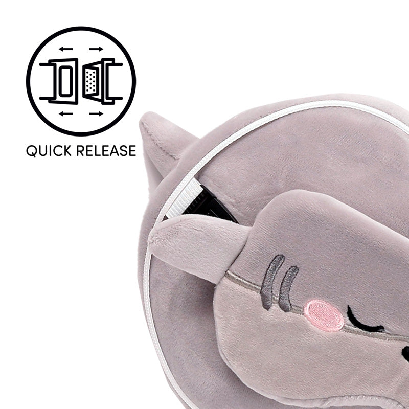 Relaxeazzz Adoramals Archie the Shark Plush Travel Pillow & Eye Mask CUSH356