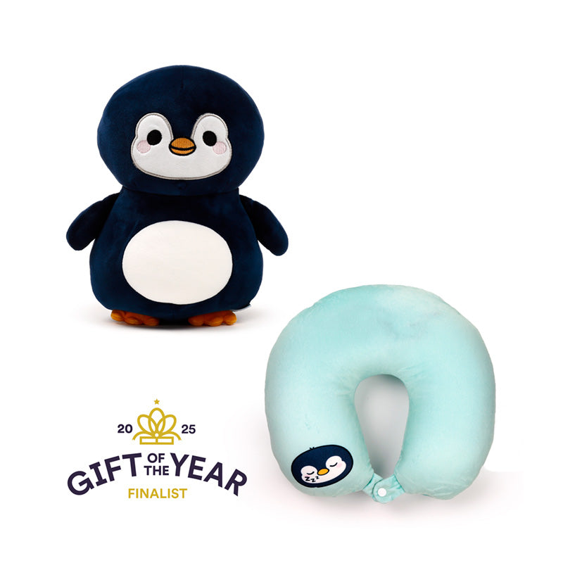 Swapseazzz Adoramals Ocean Penguin 2-in-1 Plush Travel Pillow & Toy CUSH376