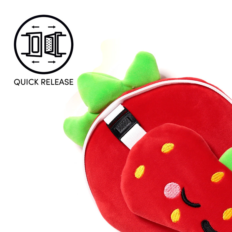 Relaxeazzz Elidi the Strawberry Foodiemals Travel Pillow & Eye Mask CUSH419