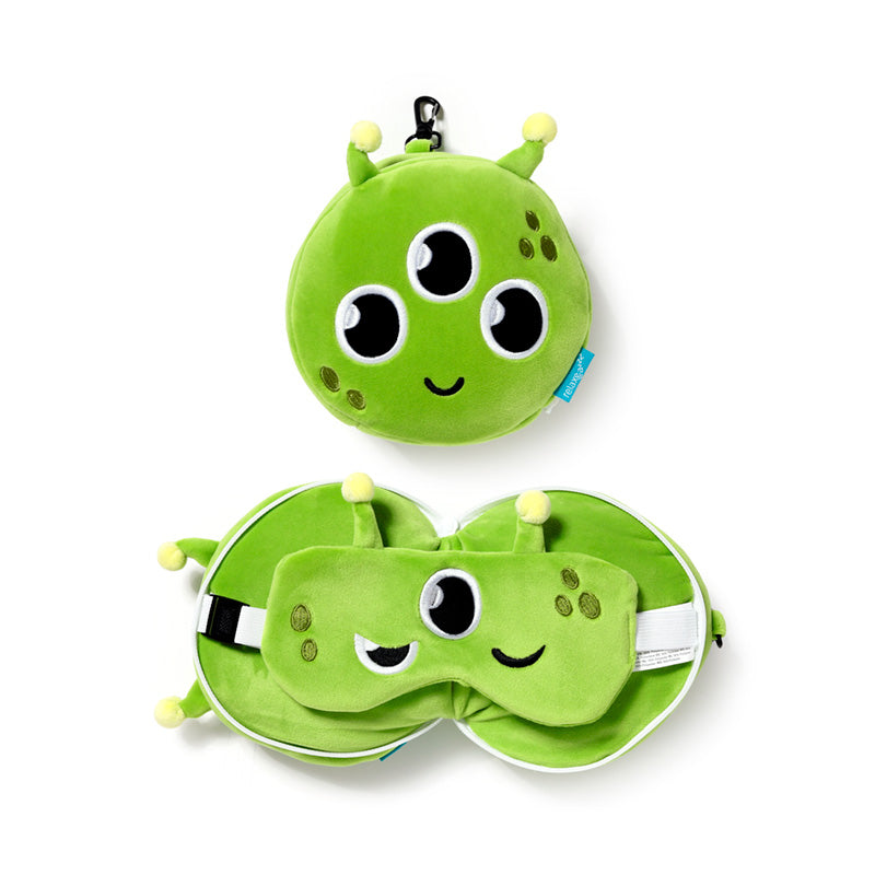 Relaxeazzz Space Cadets Alien Travel Pillow & Eye Mask CUSH429